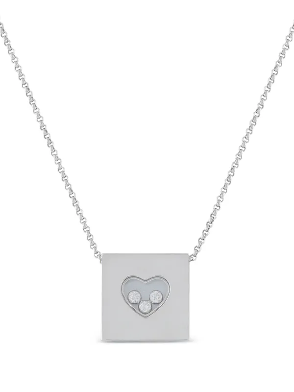 Chopard Pre-owned Happy Diamonds Heart Necklace in Silver