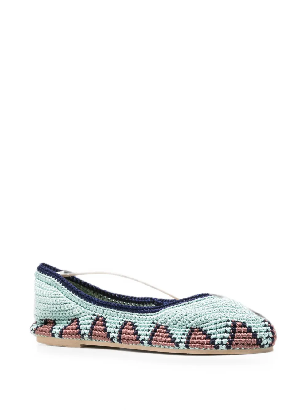 SLO_HAND_MADE Gehaakte ballerina's Blauw