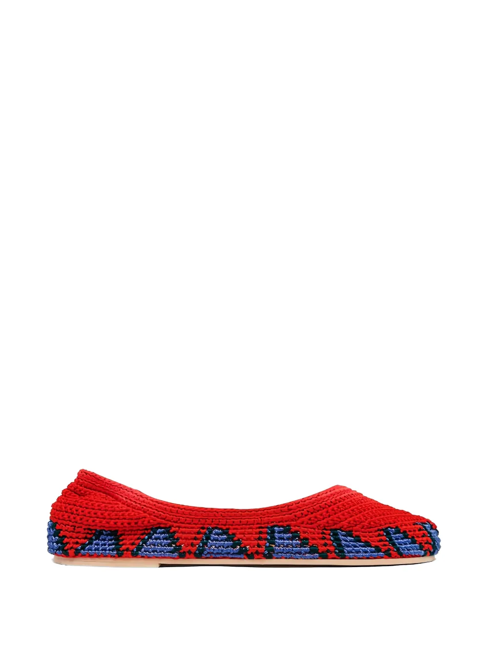 SLO_HAND_MADE crochet ballet flats - Rosso