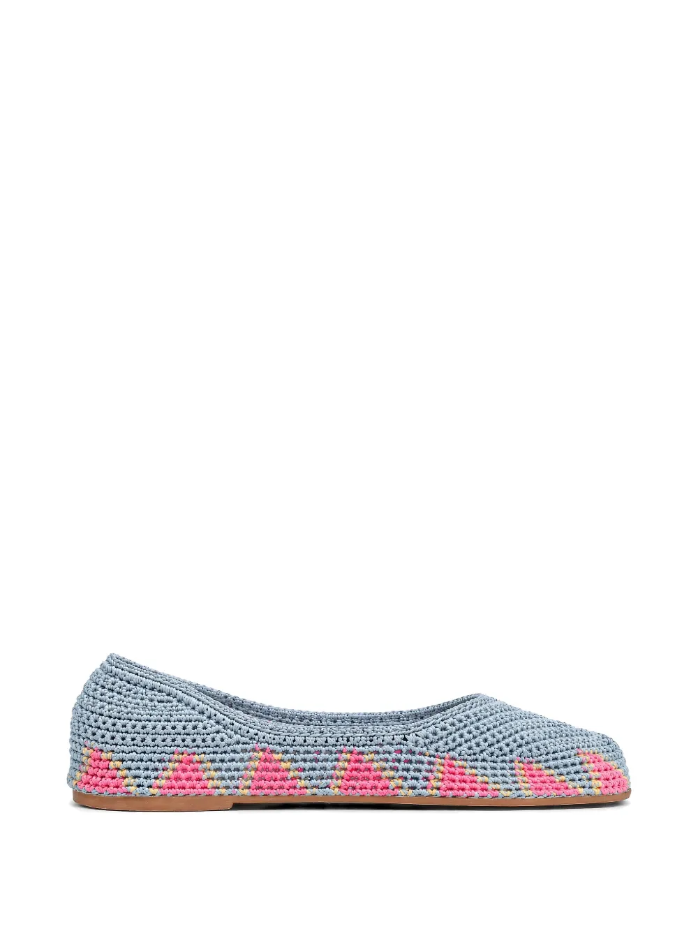 SLO_HAND_MADE crochet geometric-pattern ballet flats - Grigio