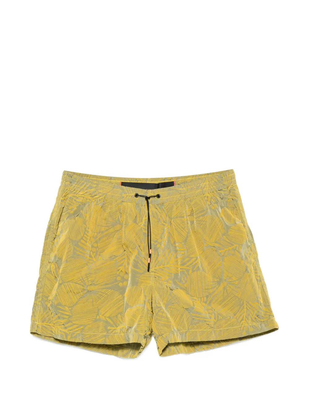 Roberto Ricci Designs leaf-print drawstring-waistband shorts - Giallo