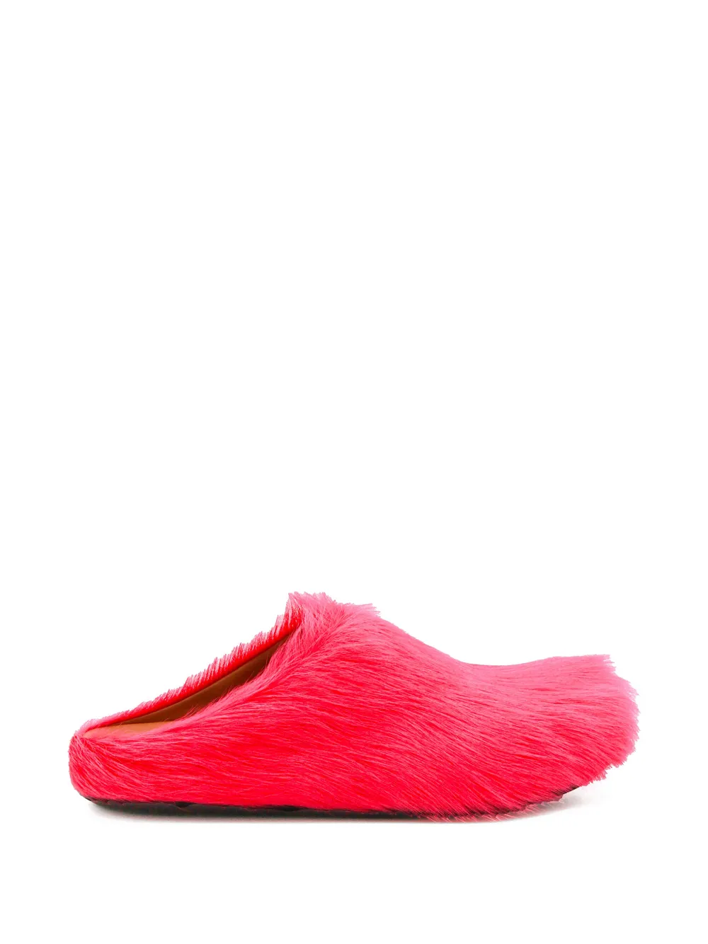 Marni Fussbett long-hair calfskin leather mules - Rosa