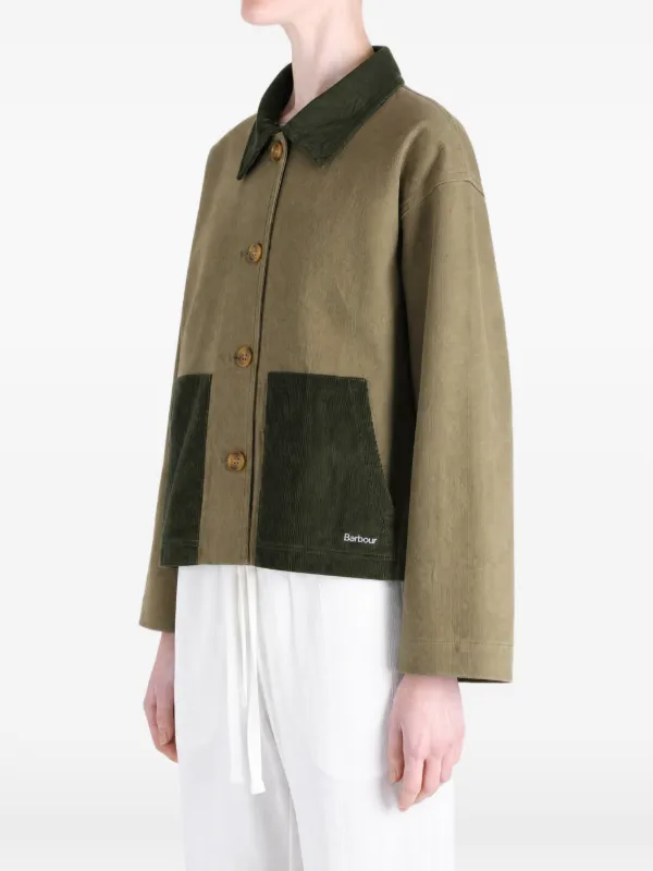Barbour Cloverdale Cropped Jacket | Green | FARFETCH