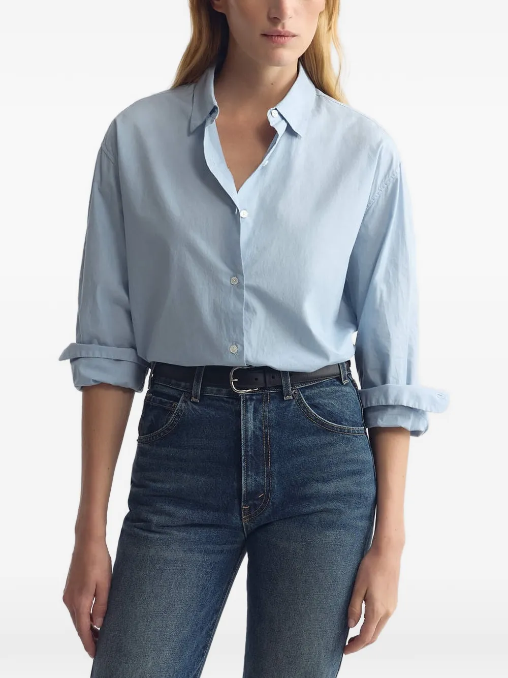 Nili Lotan Raphael button-down blouse Blauw