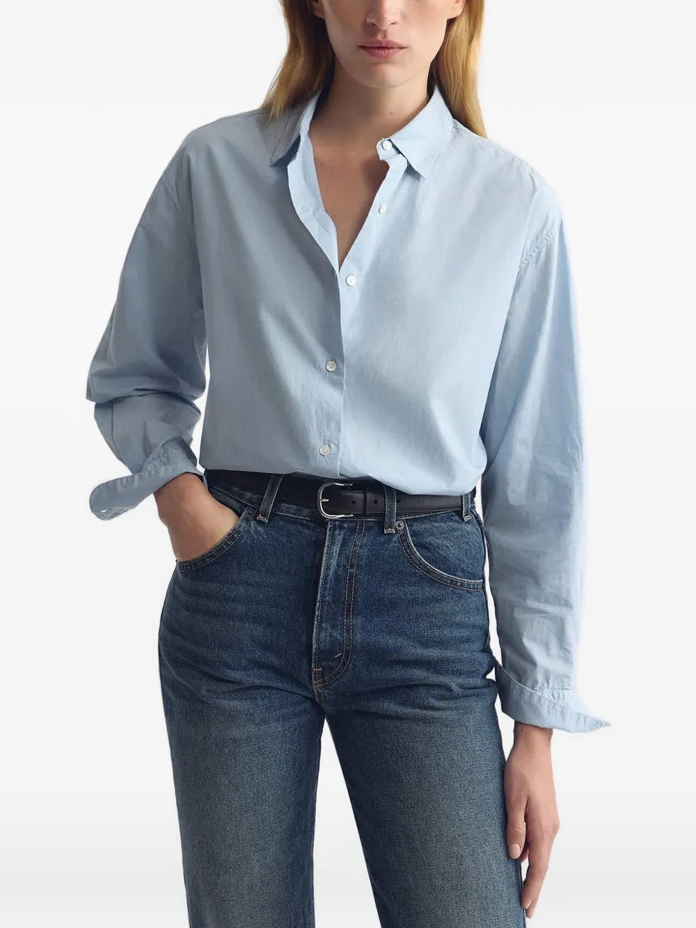 Nili Lotan Raphael button-down blouse Blauw