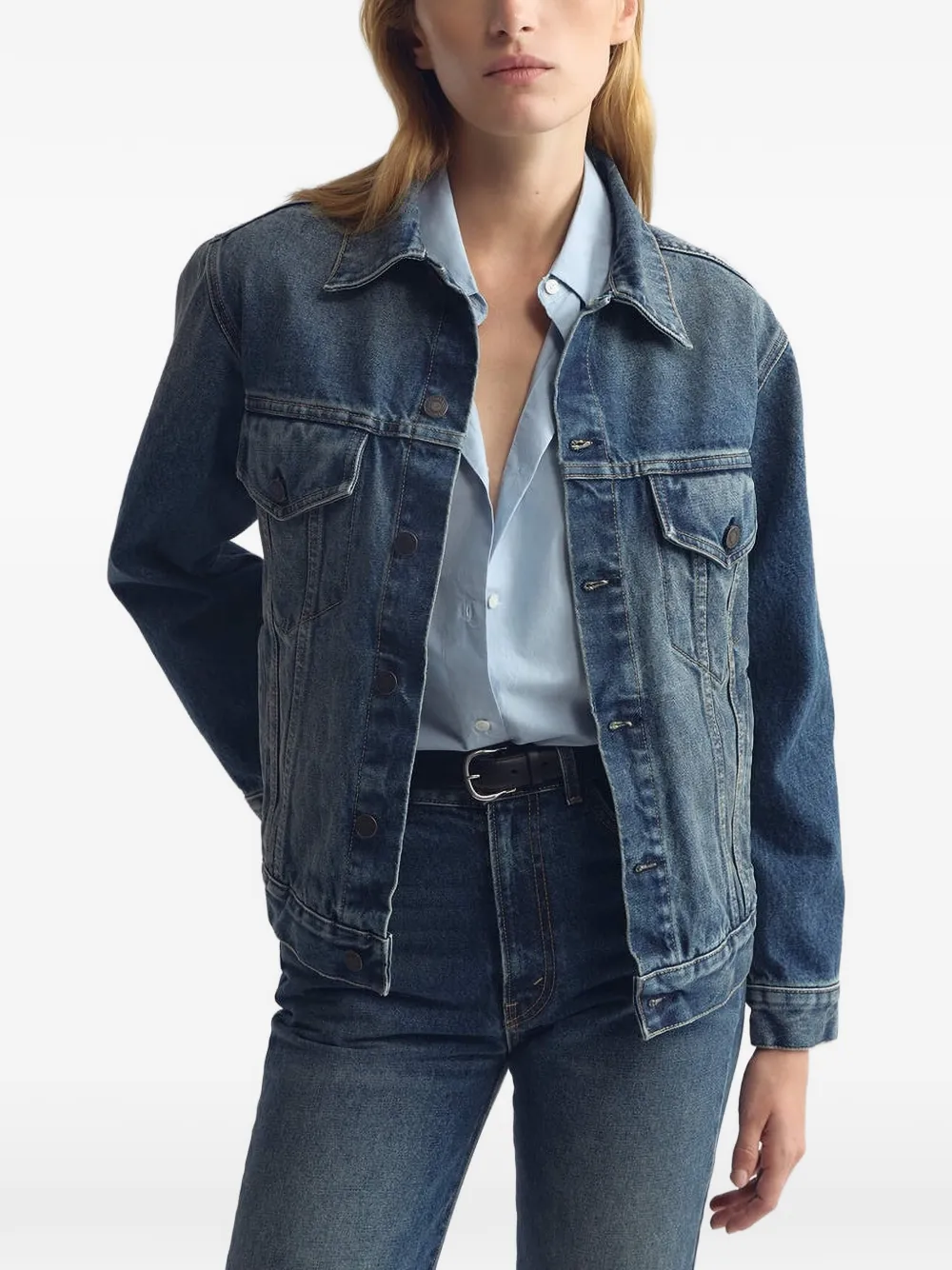 Nili Lotan Raphael button-down blouse Blauw