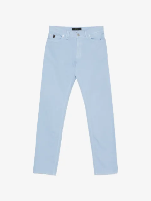 Brioni jeans con parche del logo y cinco bolsillos
