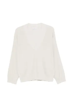 Brunello Cucinelli スパンコール Vネックニットベスト | ブルー