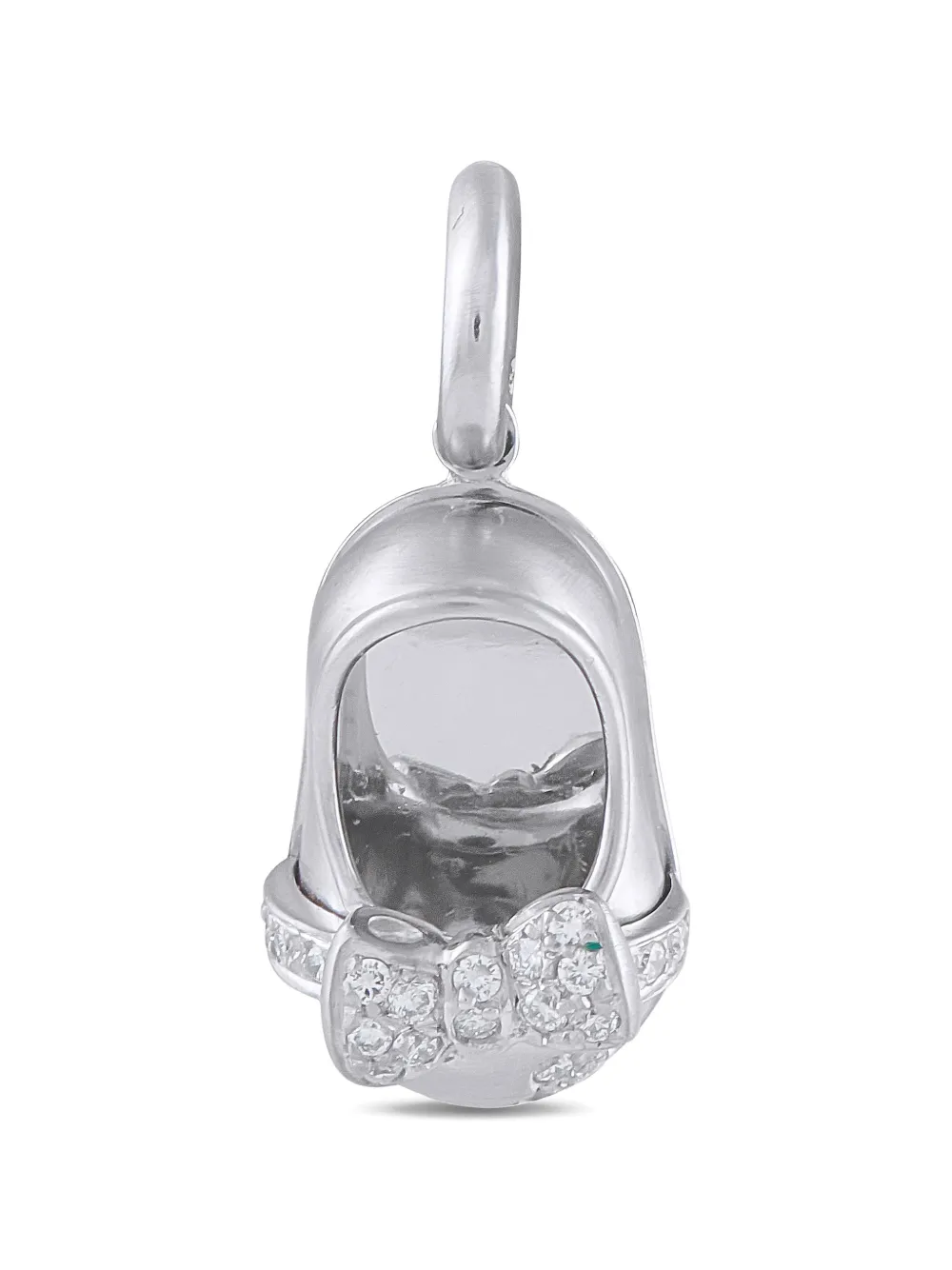 Aaron Basha Baby Shoe diamond pendant - Argento