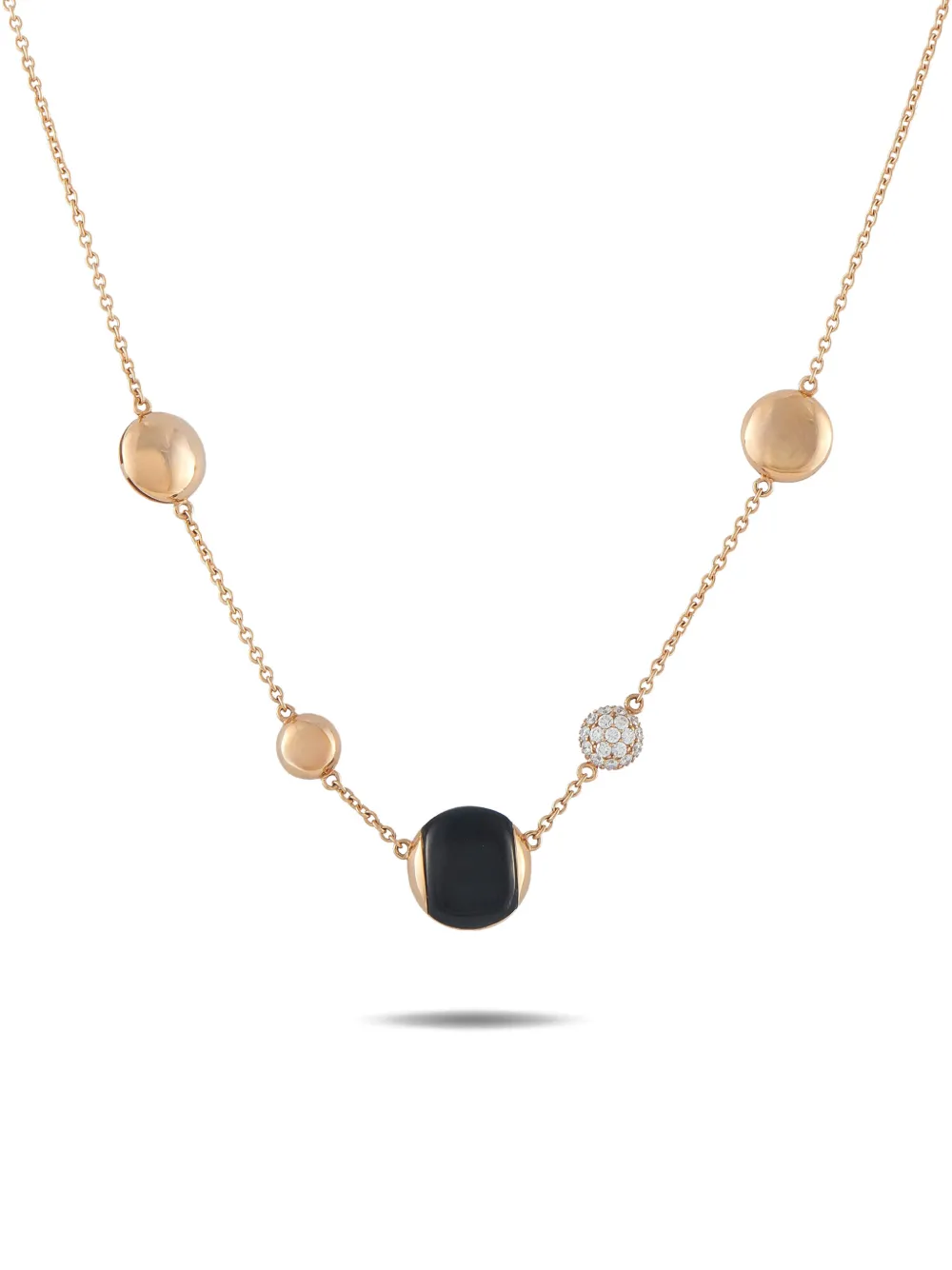 Roberto Coin Pre-Owned onyx and diamond necklace - Rosa