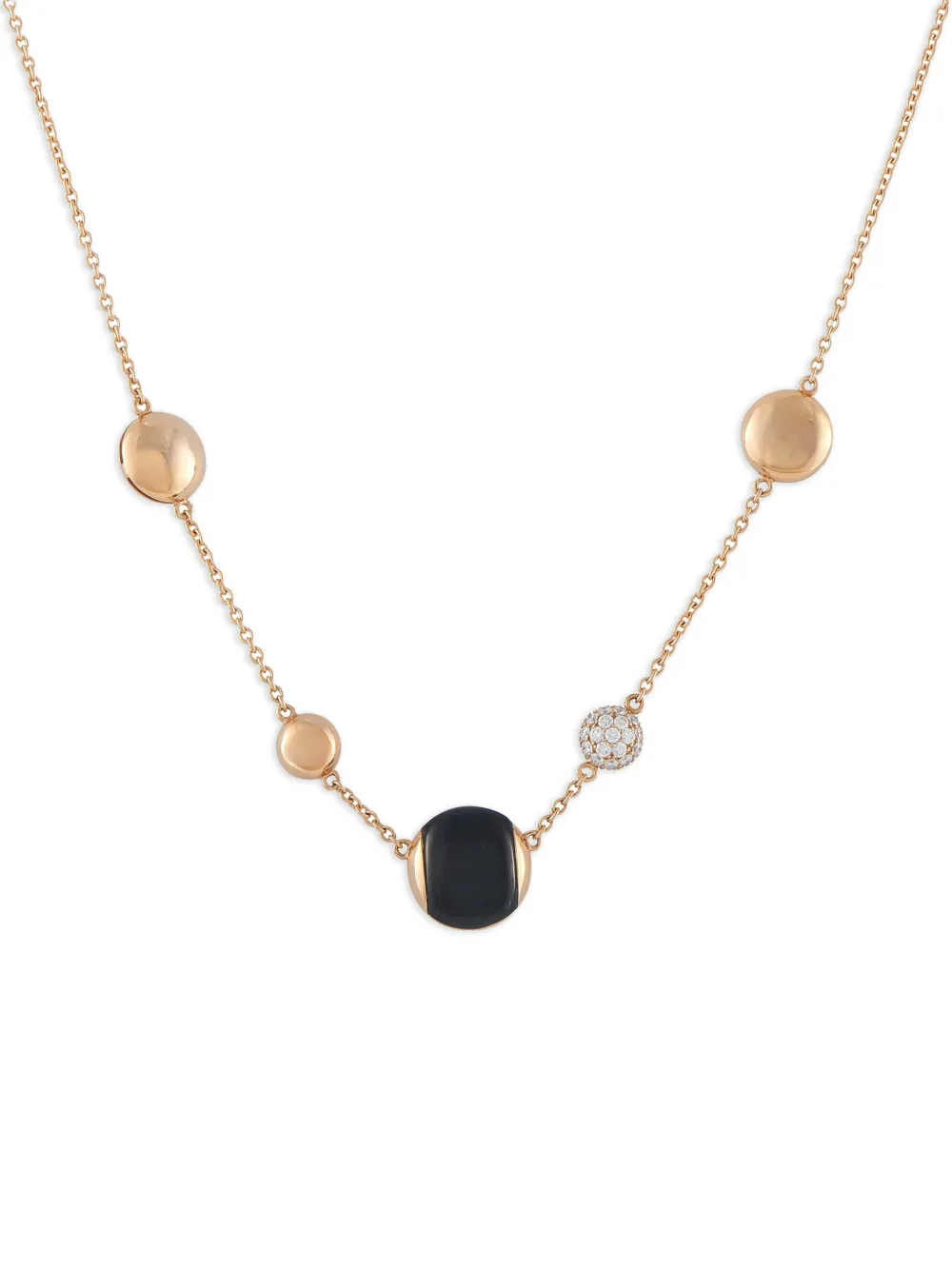 Roberto Coin Pre-Owned onyx and diamond necklace - Rosa
