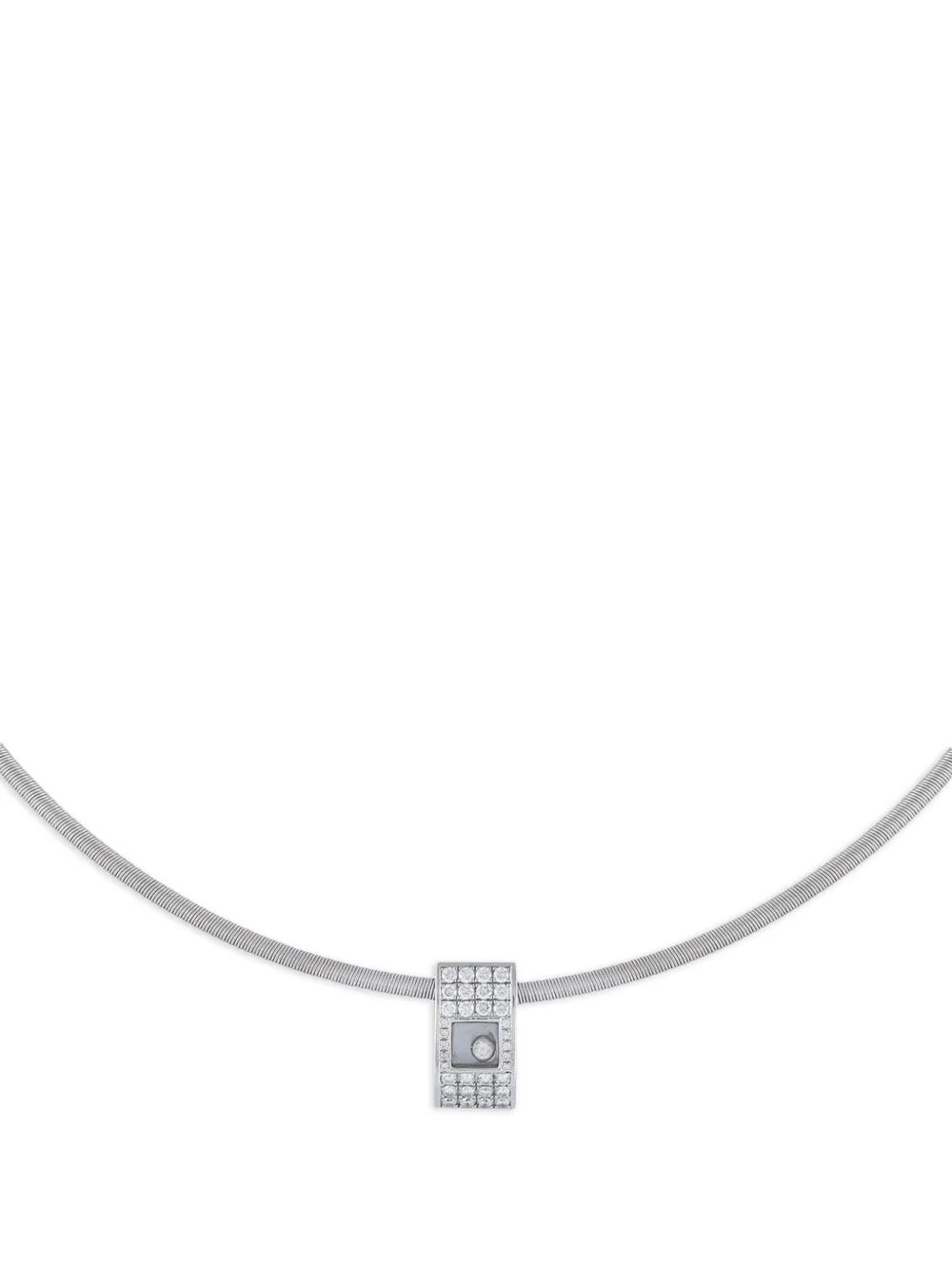 Chopard Pre-Owned Happy Diamonds diamond necklace - Argento