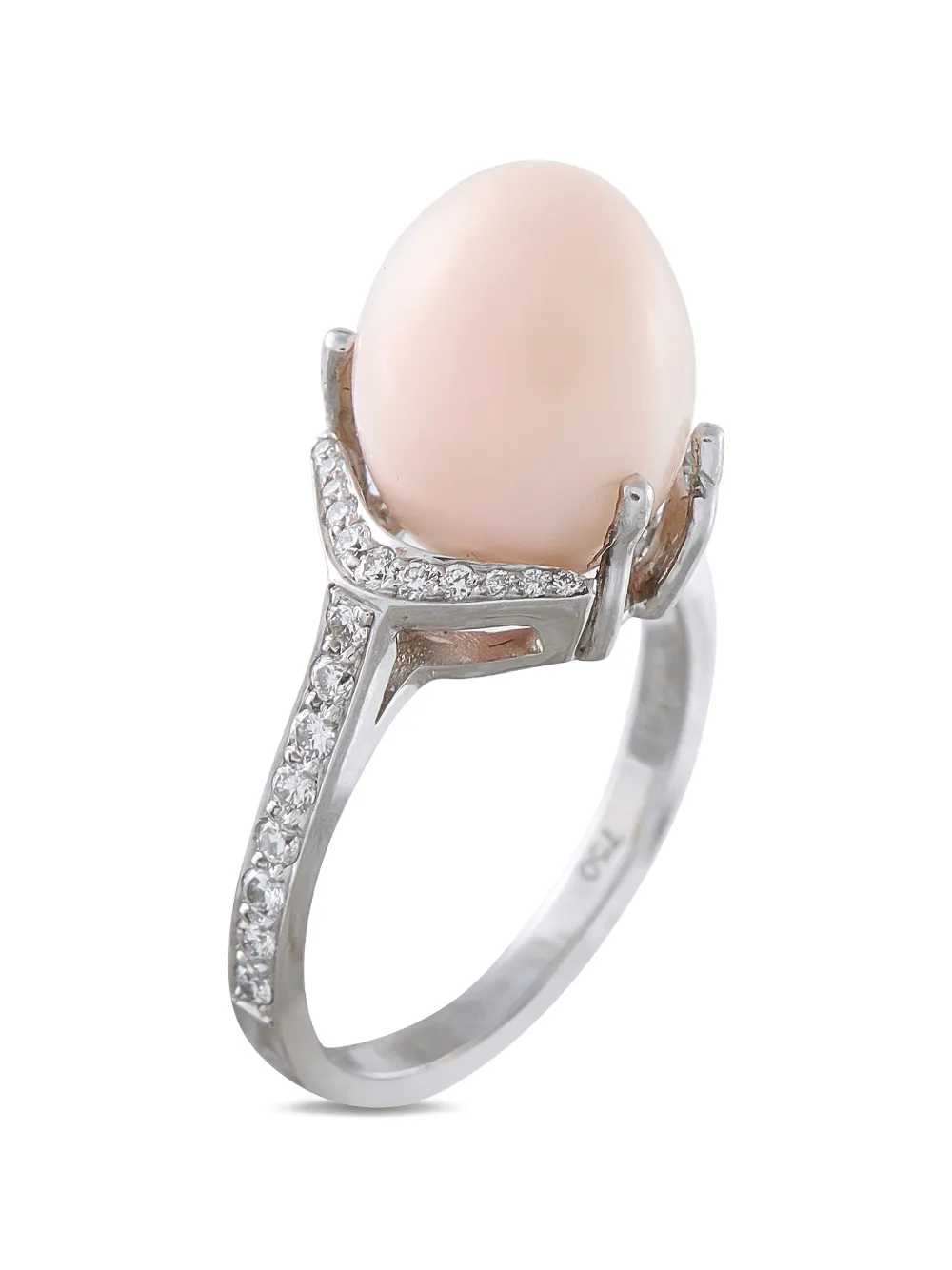 LB Exclusive conch pearl and diamond ring - Argento