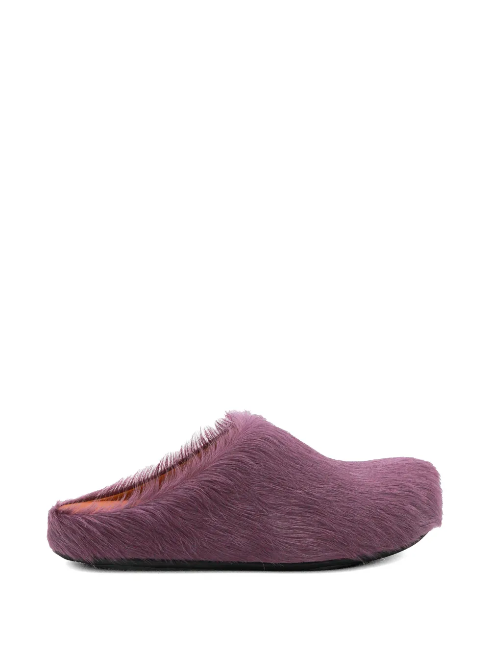 Marni Fussbett long-hair calfskin leather mules - Viola