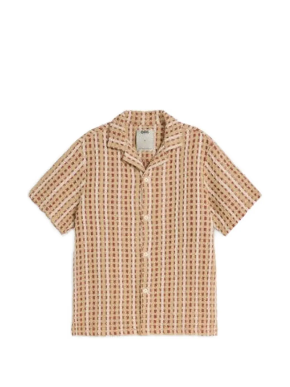 OAS Company Lano Cuba check-pattern seersucker shirt - Toni neutri