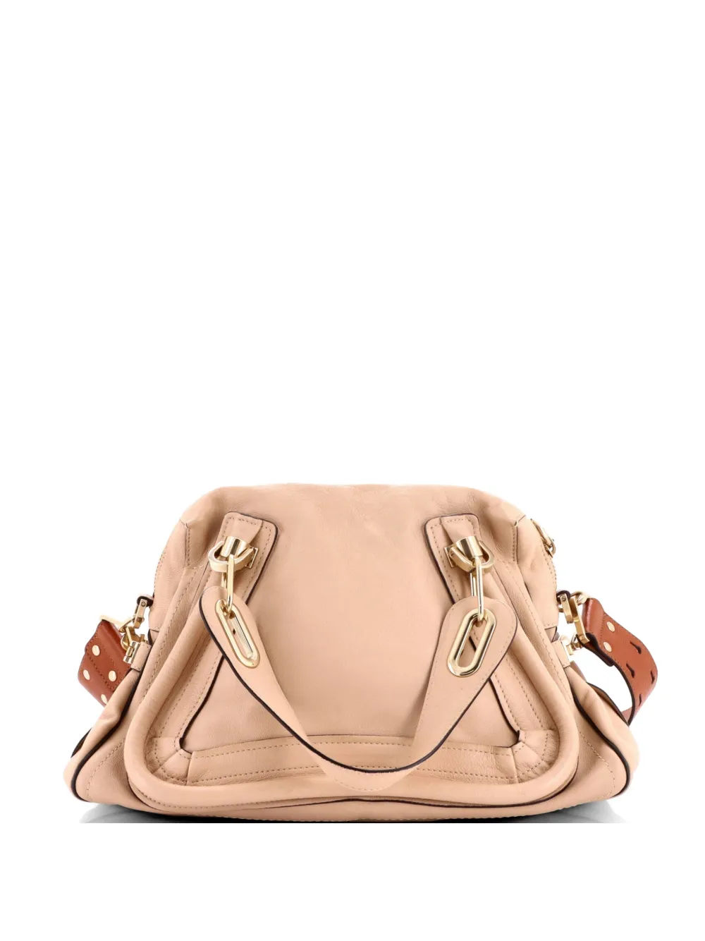 Chloé Pre-Owned Paraty Top Handle Bag Leather Medium satchel - Nude
