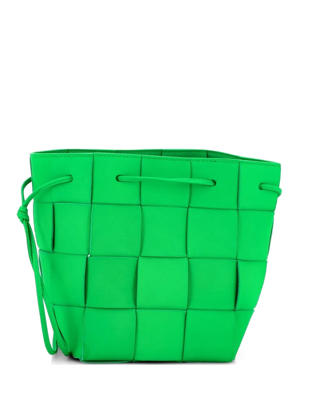 Bottega Veneta Pre-Owned Cassette Maxi Intrecciato Leather Small bucket bag - Verde