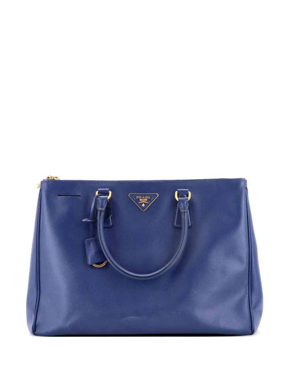 Prada Pre-Owned Double Zip Lux Saffiano Leather Large tote bag - Blu