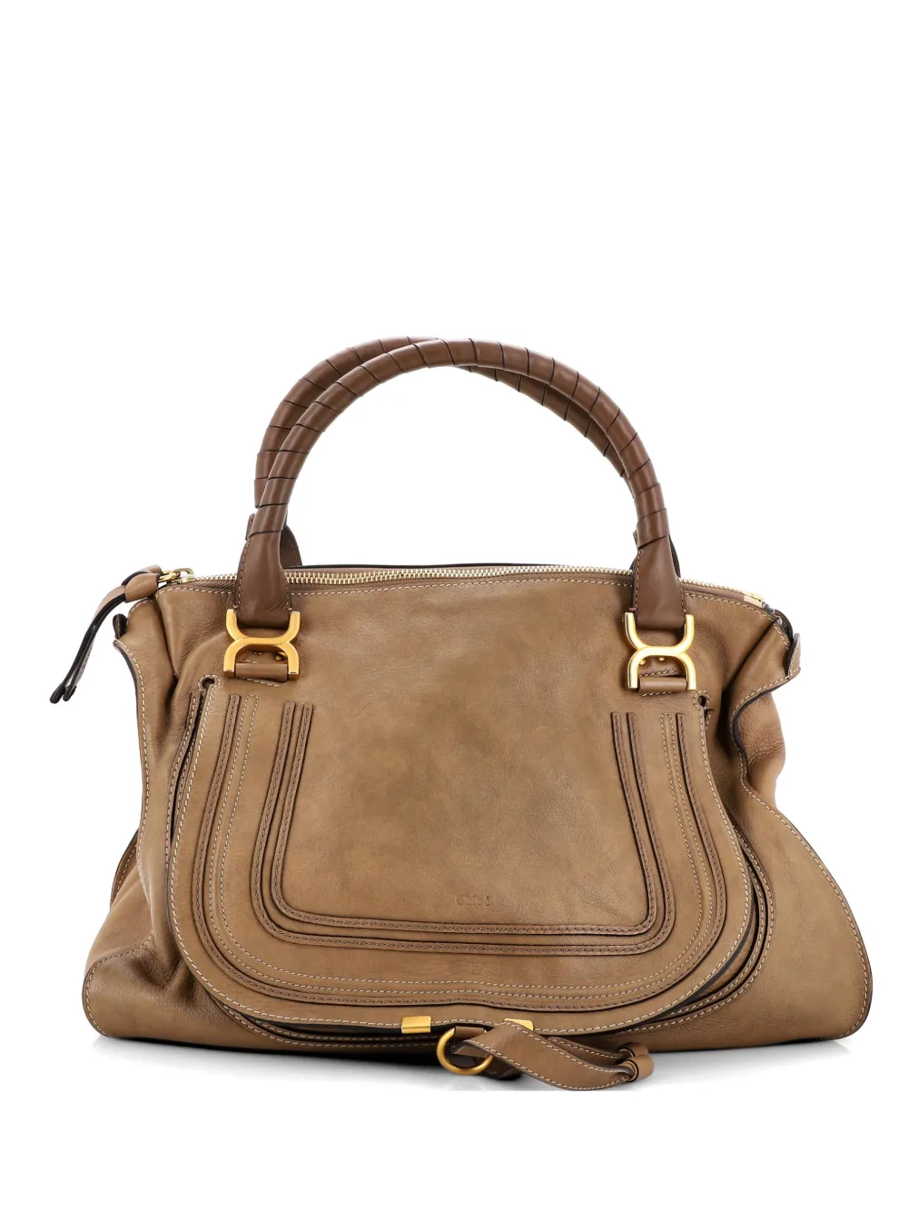 Chloé Pre-Owned Große Marcie Schultertasche - Nude