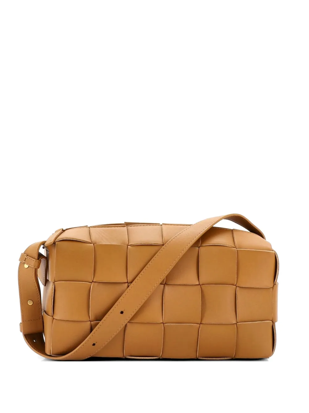 Bottega Veneta Pre-Owned Brick Cassette Maxi Intrecciato Leather Small shoulder bag - Brown