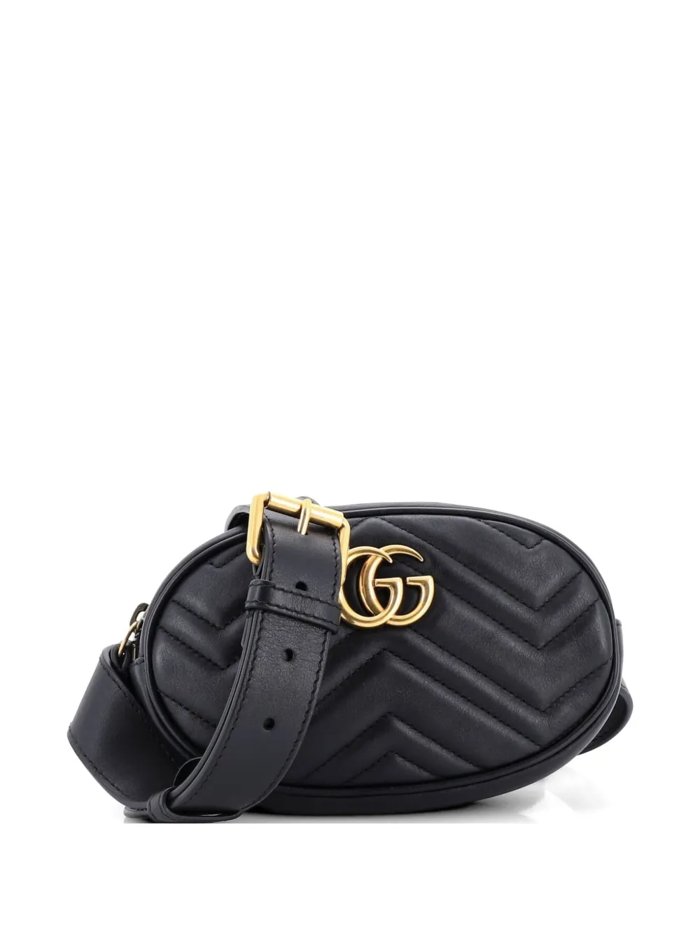 Gucci Pre-Owned GG Marmont Matelasse Leather belt bag - Schwarz