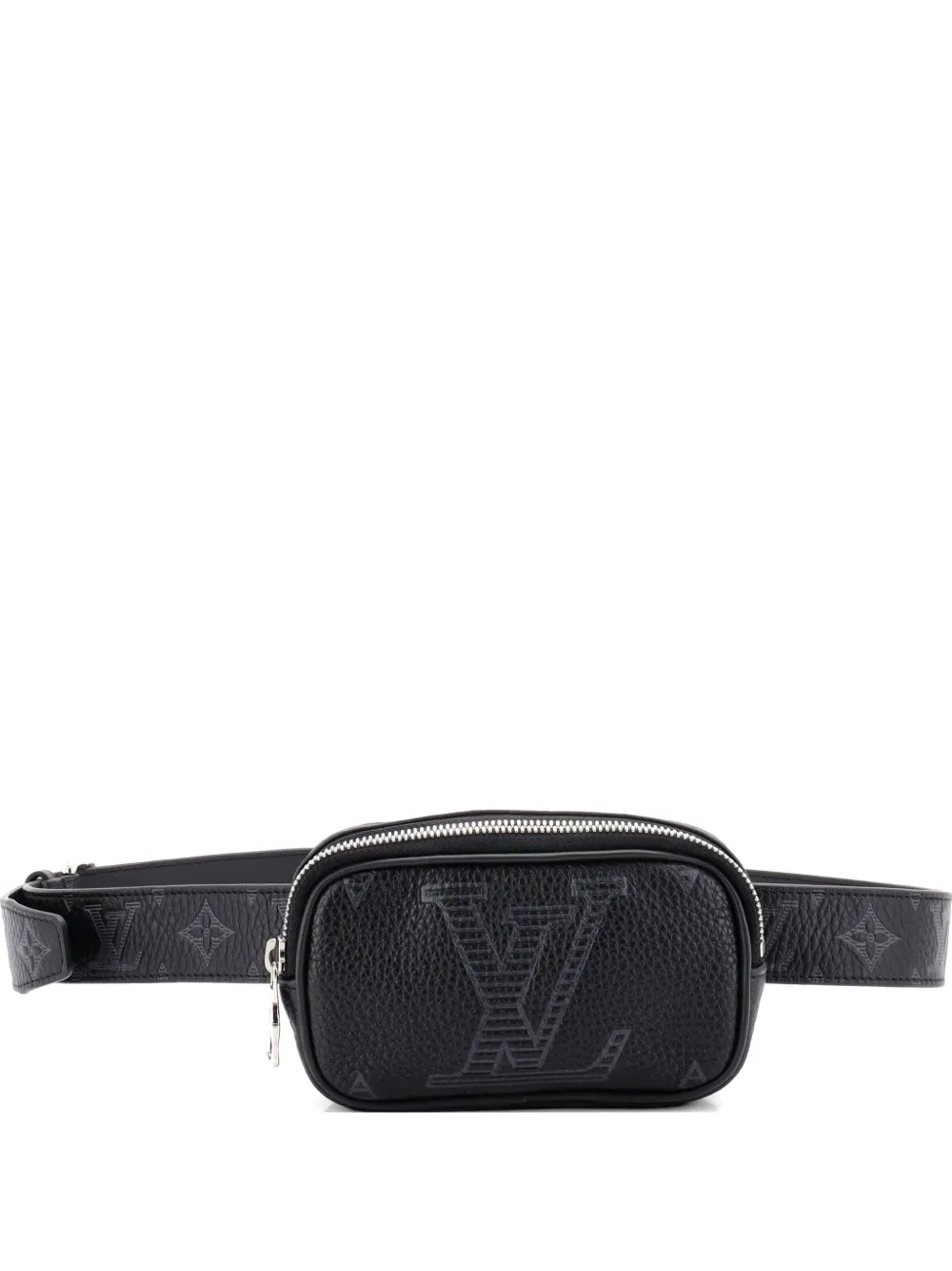 Louis Vuitton Pre-Owned Signature Pocket Monogram Shadow Giant Taurillon Leather belt bag - Nero