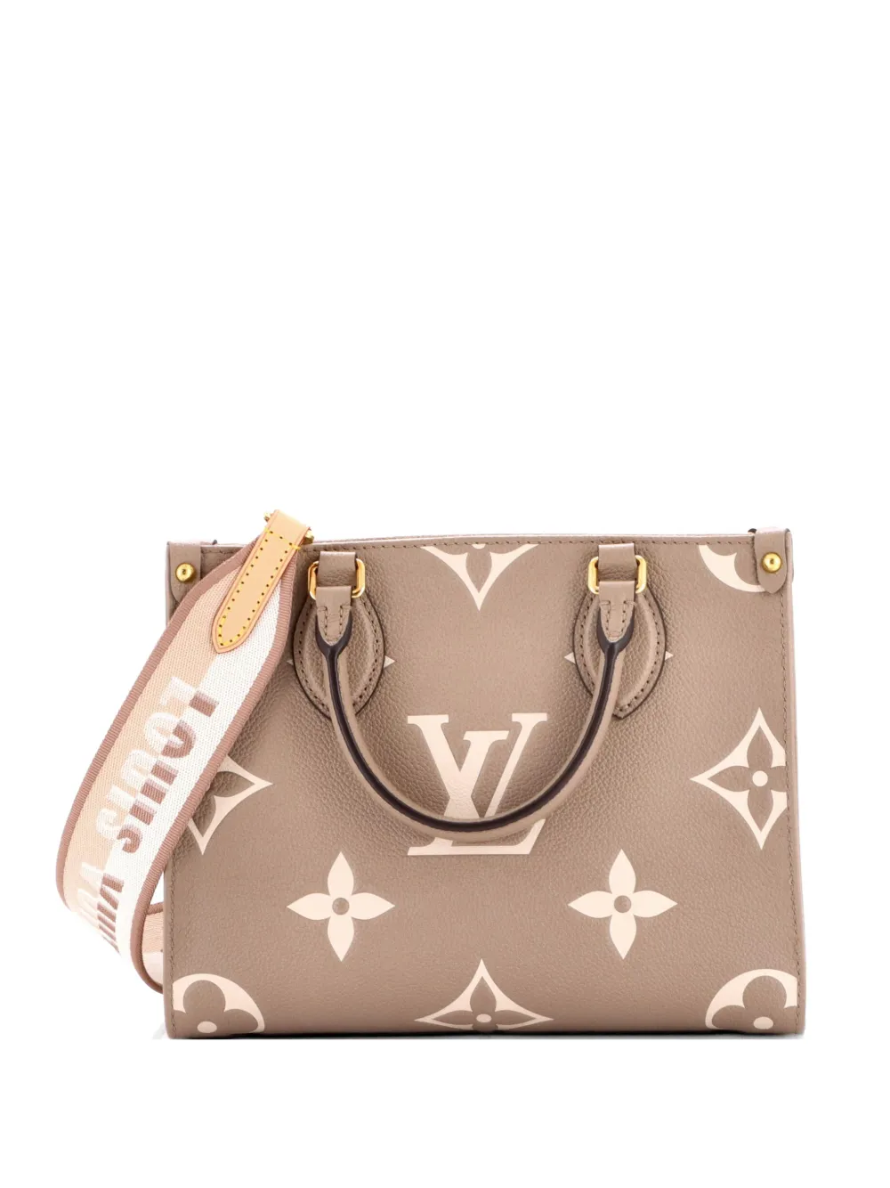 Louis Vuitton Pre-Owned OnTheGo Bicolor Monogram Empreinte Giant PM Tote Bag - Nude