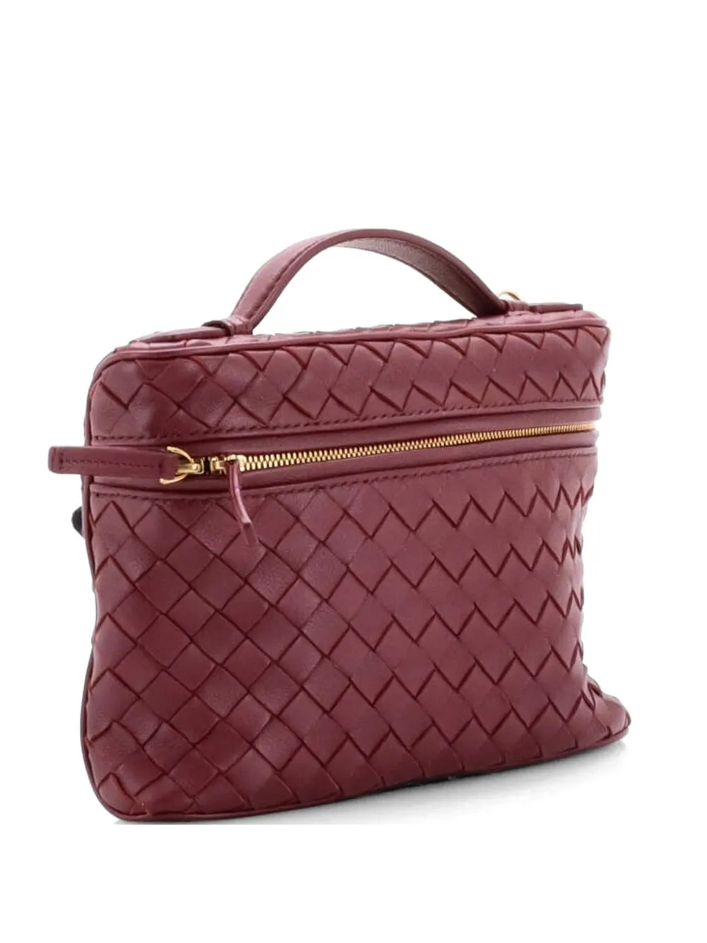 Bottega Veneta Pre-Owned Soft Chain Vanity Case Intrecciato Leather Small shoulder bag - Rosso