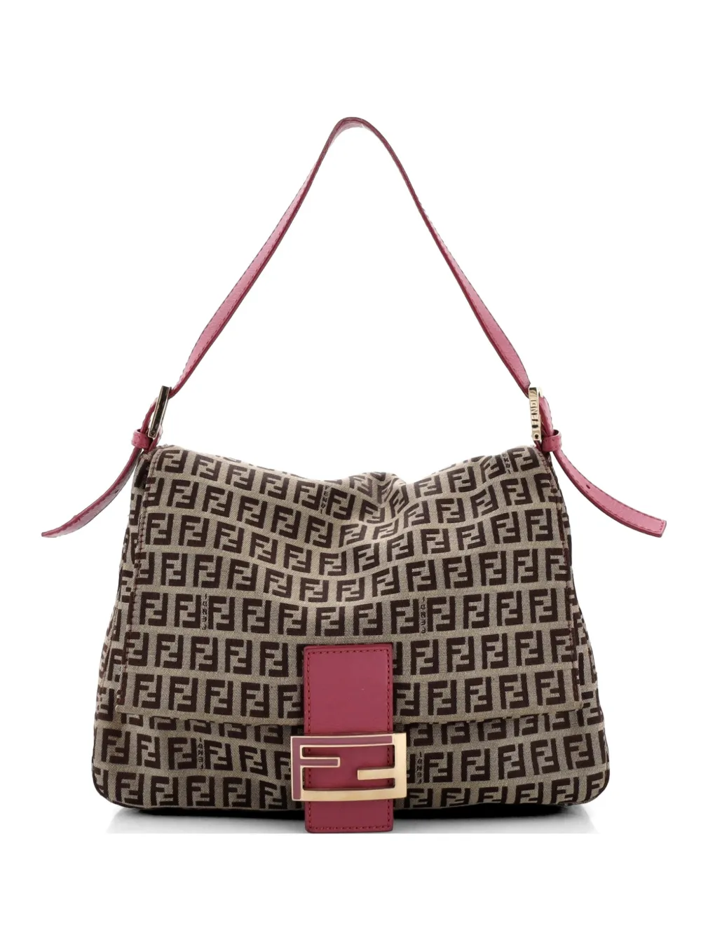 Fendi Pre-Owned Mama Forever Bag Zucchino Canvas shoulder bag - Marrone
