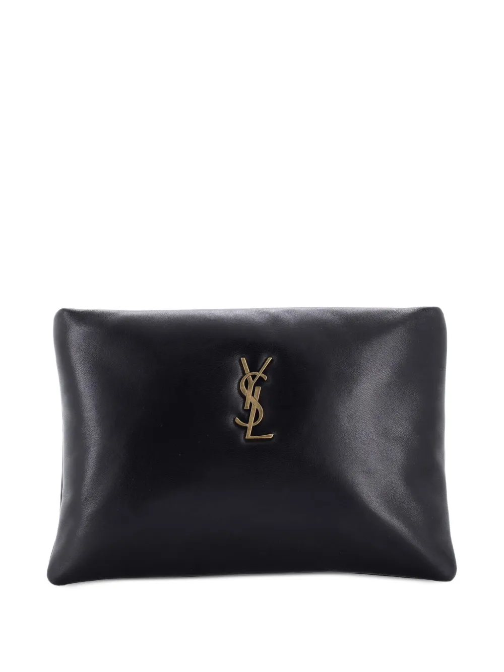 Saint Laurent Pre-Owned Calypso Zip Pouch Leather Small clutch bag - Black