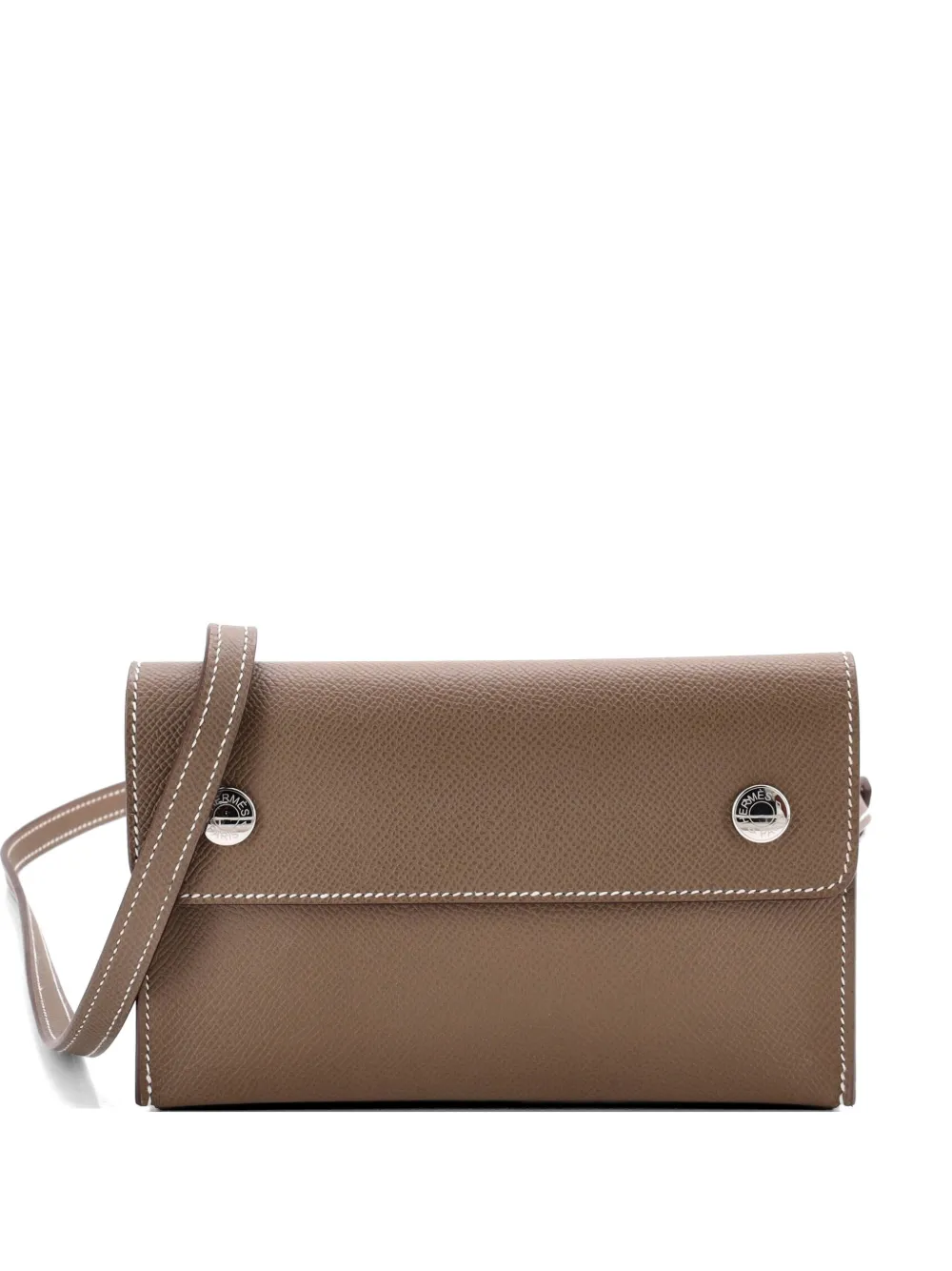 Hermès Pre-Owned Hermesnap Wallet Bag Epsom crossbody bag - Grigio