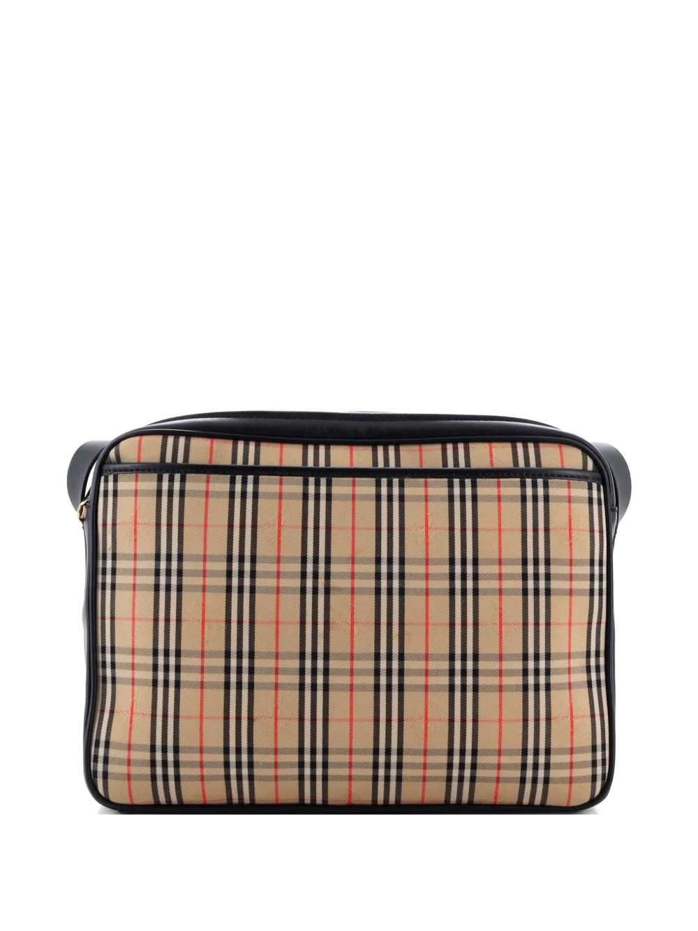  Burberry Pre-owned Grand Sac à Bandoulière Camera Bag En Toile Knight Check Avec Chaîne (1983) - Noir 