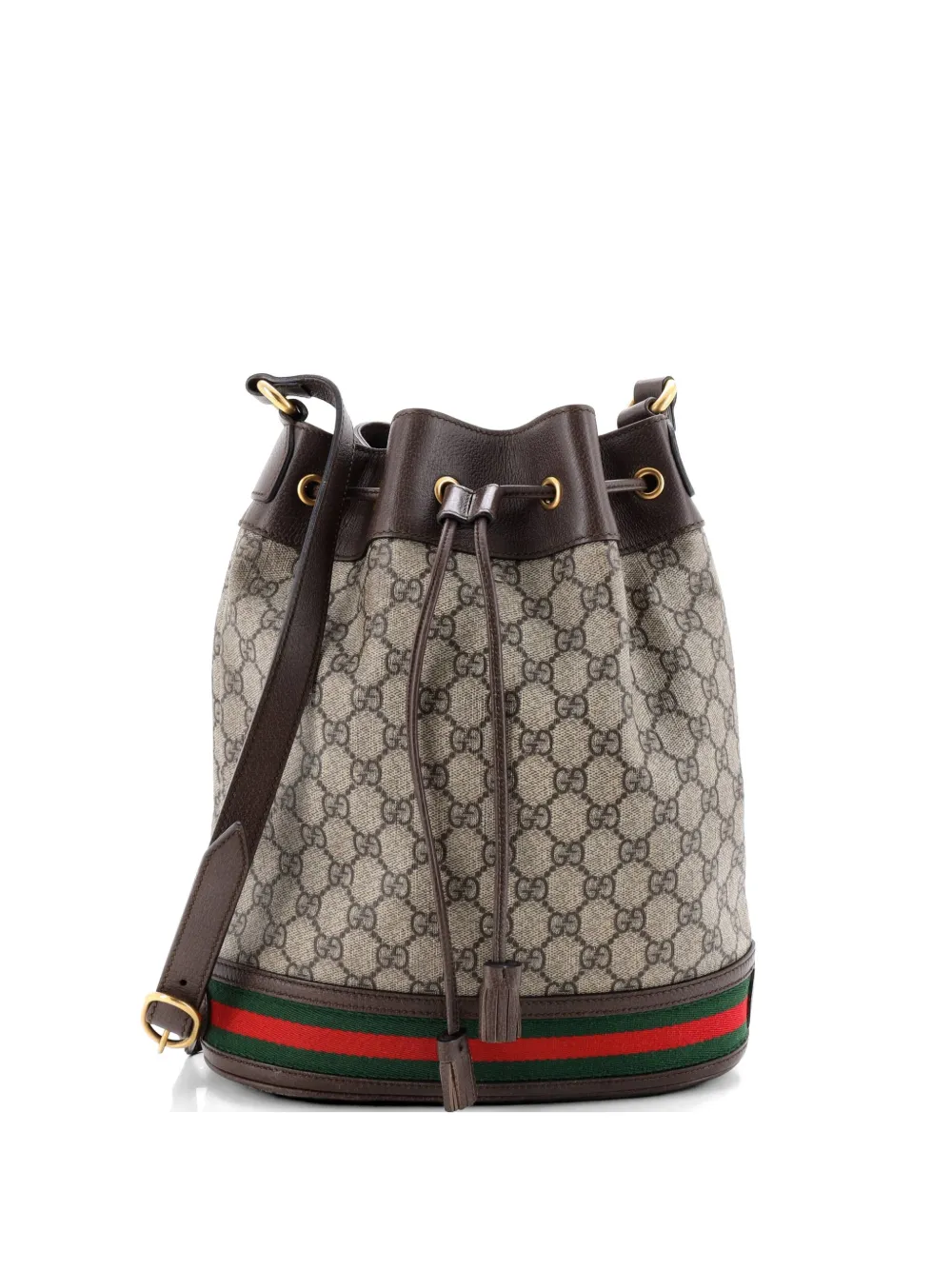Gucci Pre-Owned Ophidia GG Coated Canvas Medium bucket bag - Braun