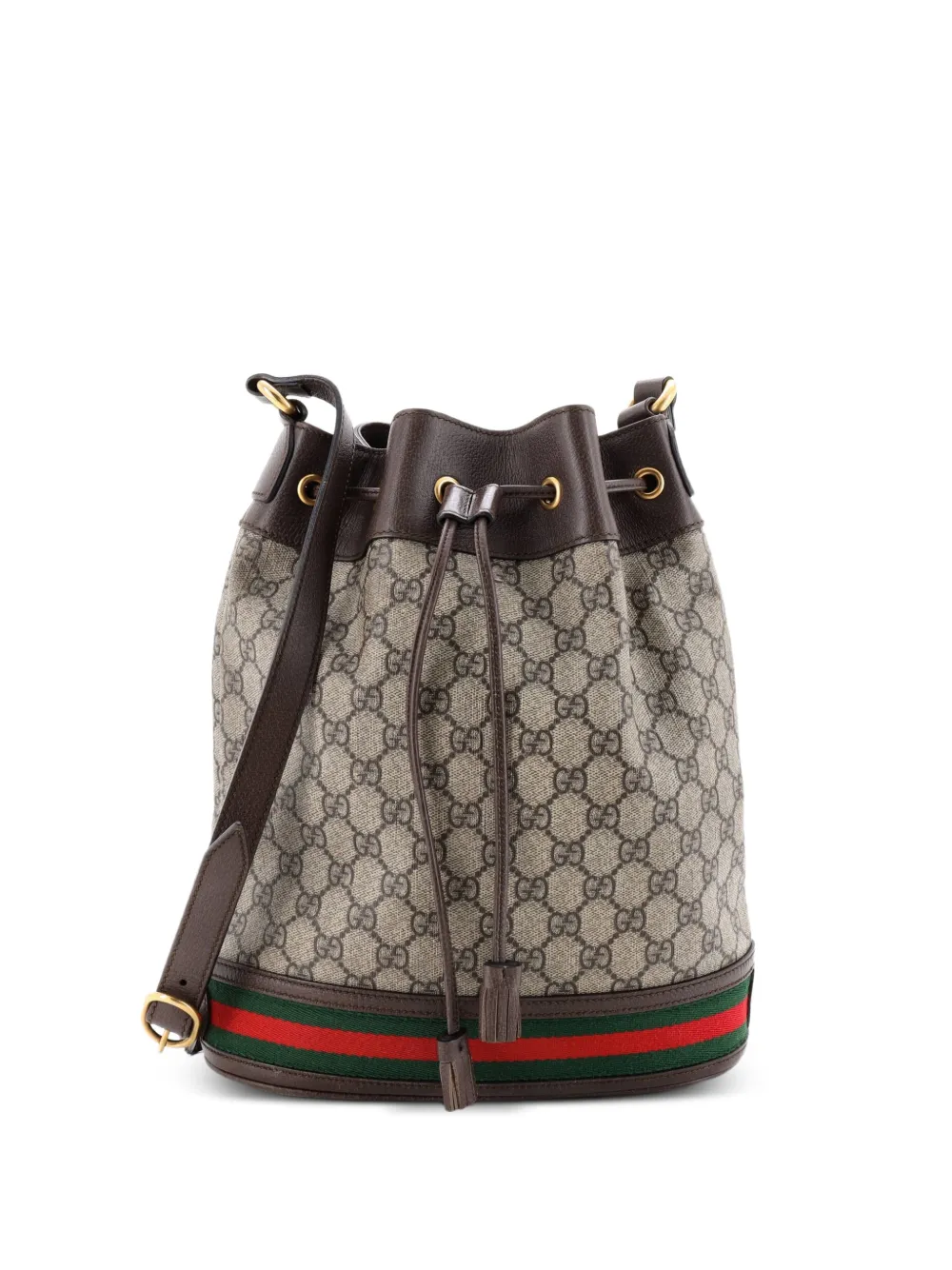 Gucci Pre-Owned Ophidia GG Coated Canvas Medium bucket bag - Marrone