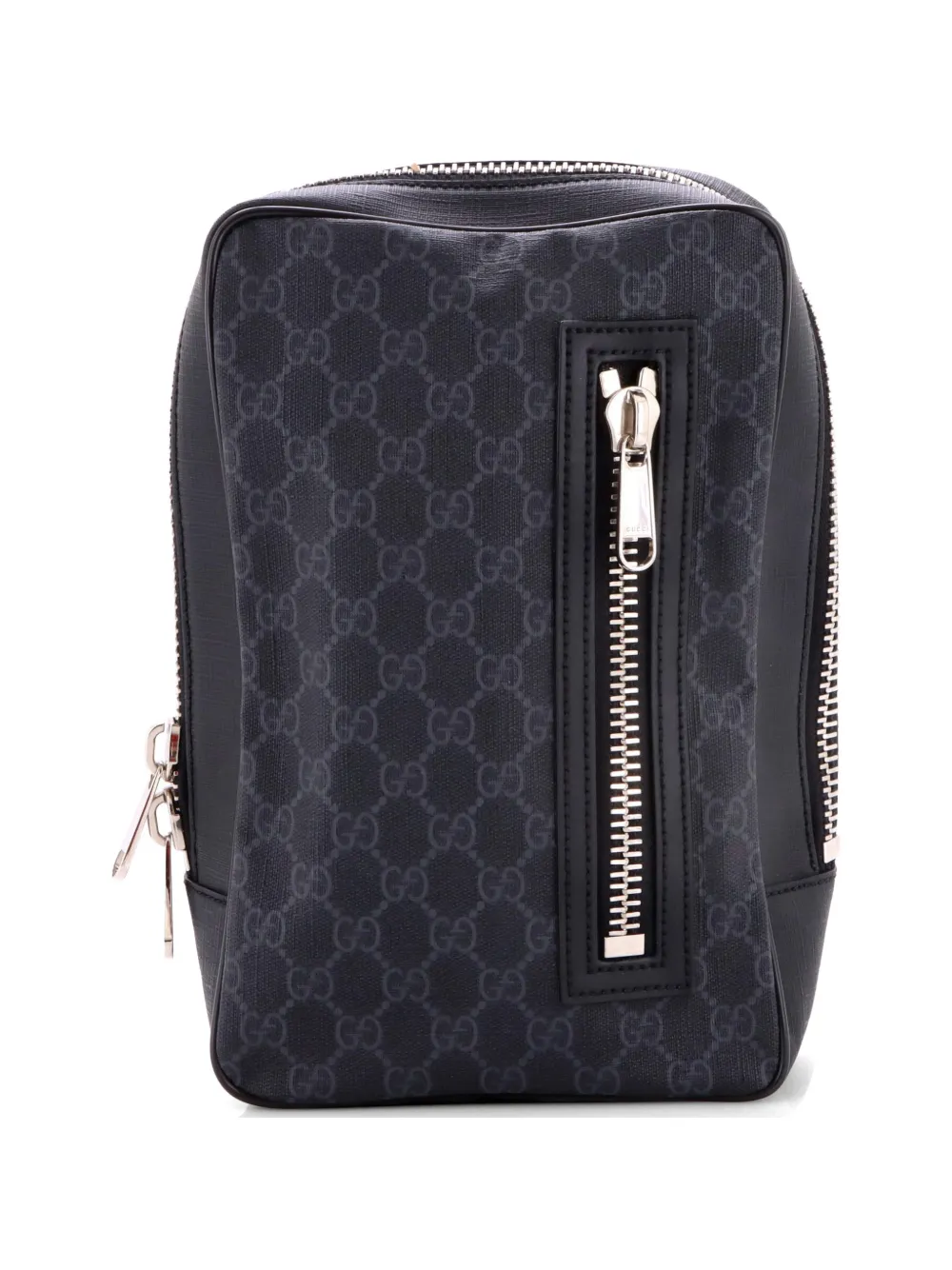 Gucci Pre-Owned Soft Zip Sling Bag GG Coated Canvas Small crossbody bag - Nero