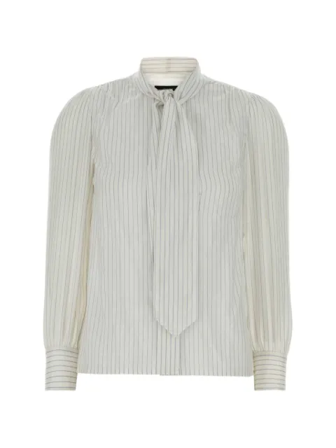Gucci pinstripe bow collar shirt