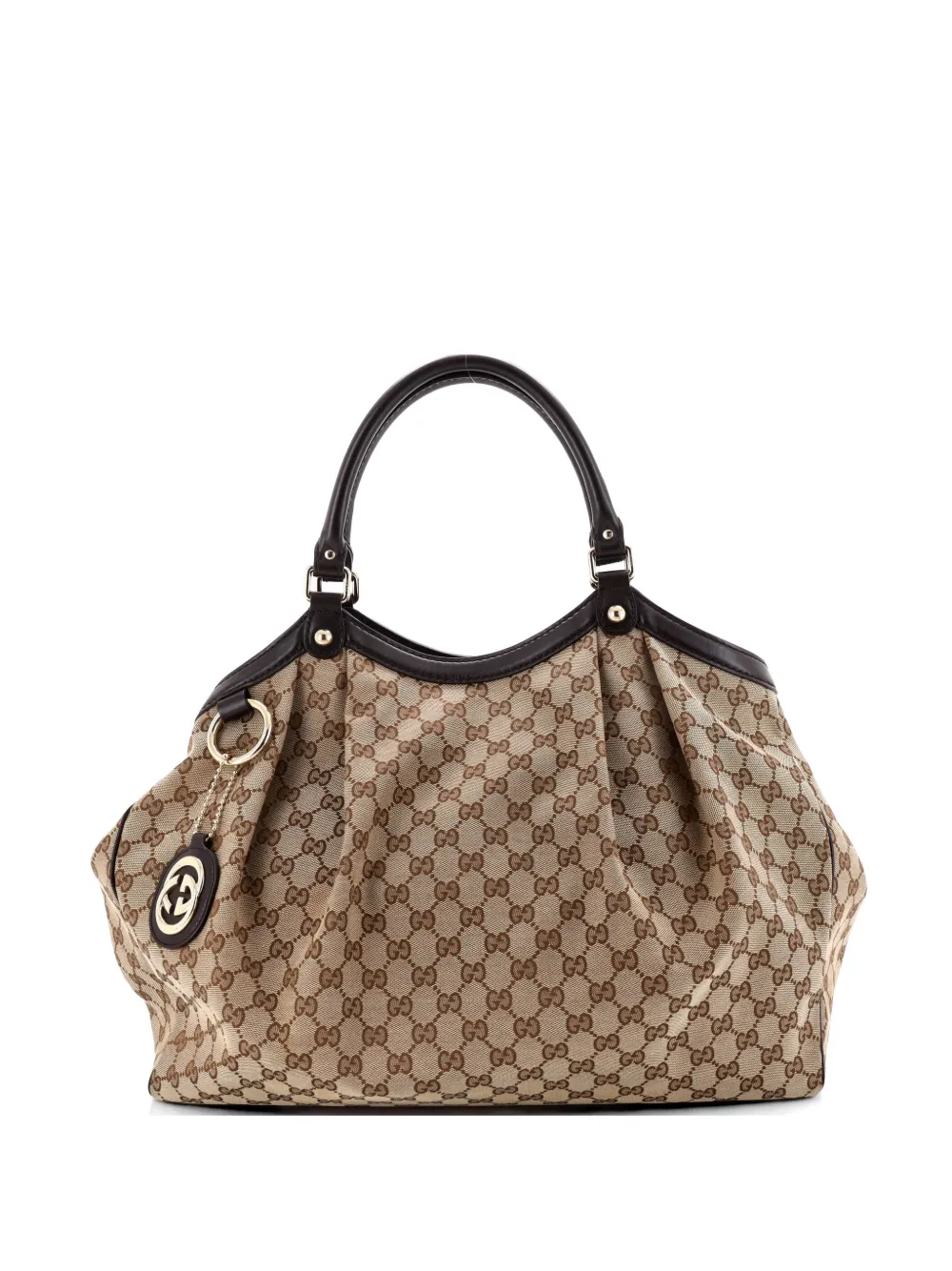 Gucci Pre-Owned Sukey GG Canvas with Leather Large tote bag - Marrone