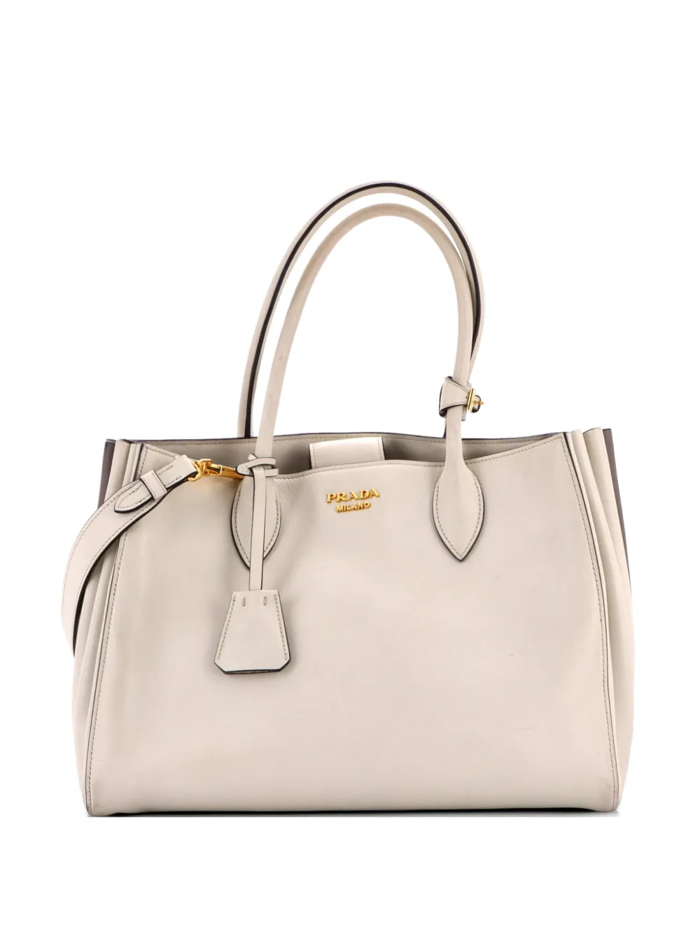 Prada Pre-Owned Soft Bibliotheque City Calfskin Medium tote bag - Nude