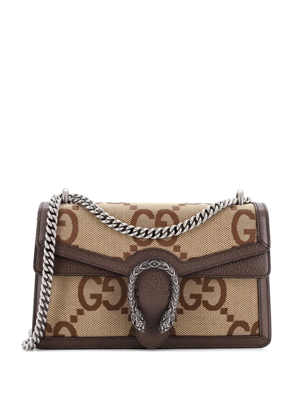 Gucci Pre-Owned Kleine Dionysus Bag Schultertasche aus Jumbo GG Canvas - Braun