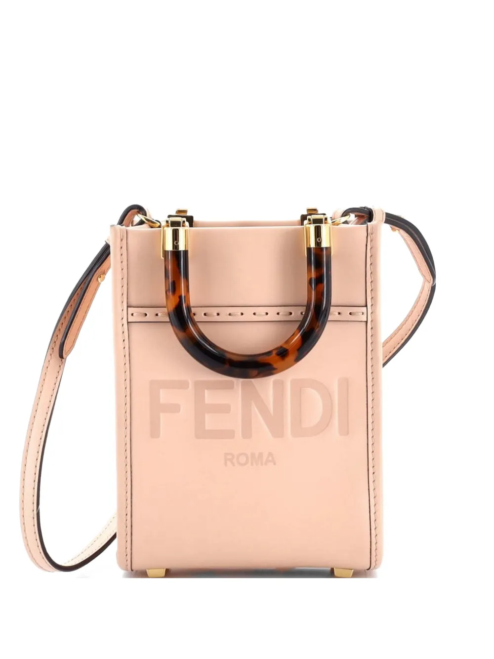 Fendi Pre-Owned Sunshine Shopper Tote Leather Mini crossbody bag - Pink