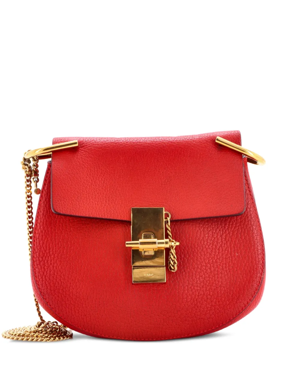 Chloé Pre-Owned Drew Leather Mini crossbody bag - Rosso