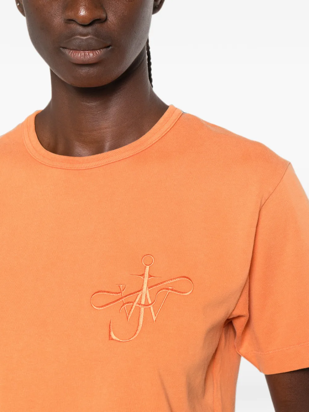 JW Anderson T-shirt met geborduurd anker Oranje