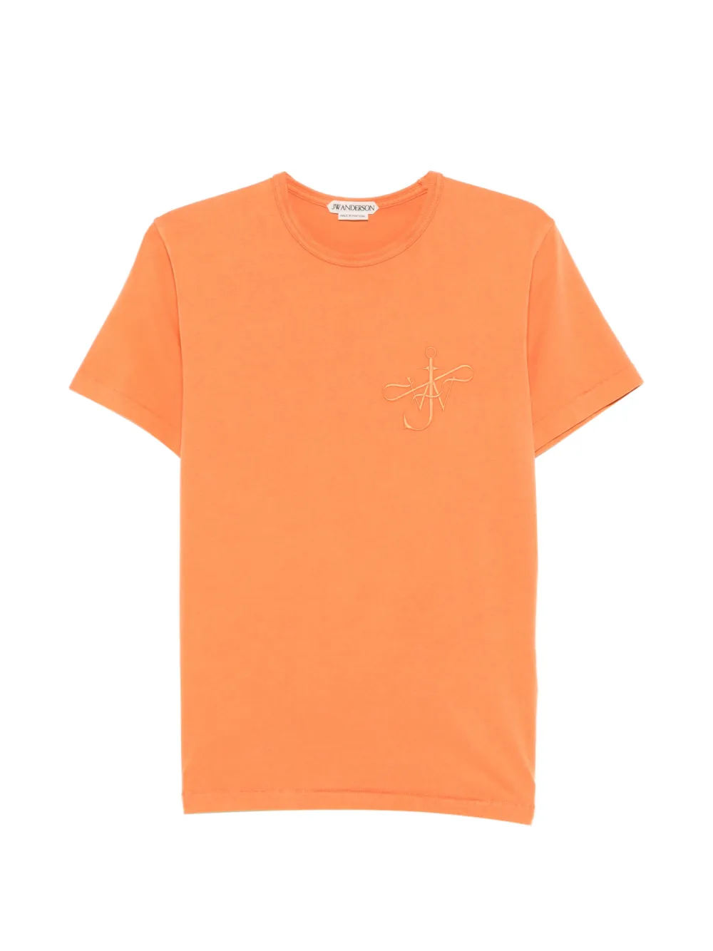 JW Anderson Anchor-embroidered T-shirt - Orange