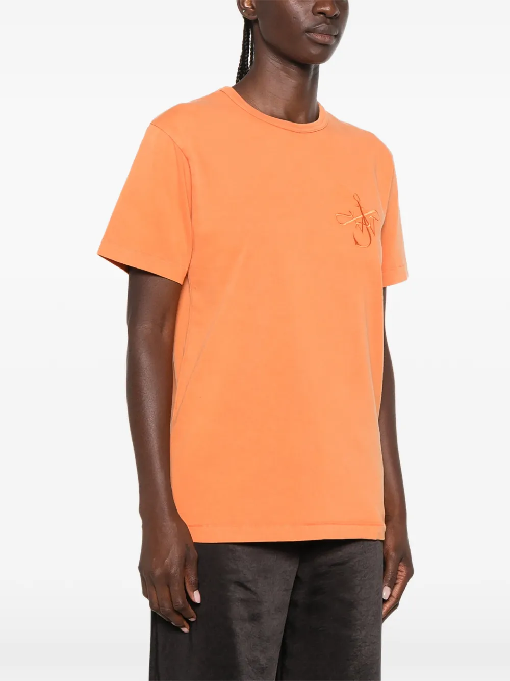 JW Anderson T-shirt met geborduurd anker Oranje