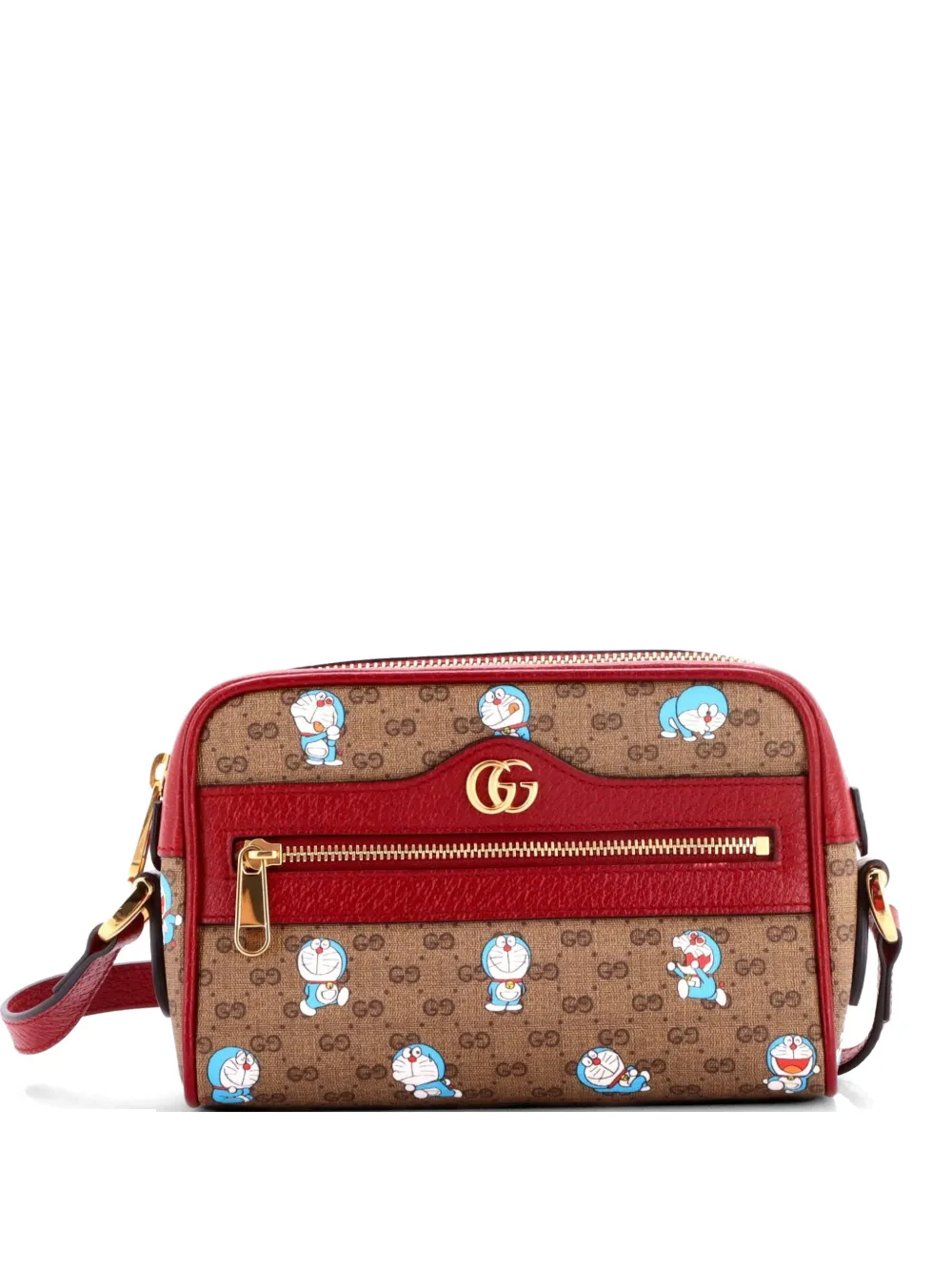Gucci Pre-Owned Doraemon Printed Mini GG Coated Canvas Mini crossbody bag - Braun