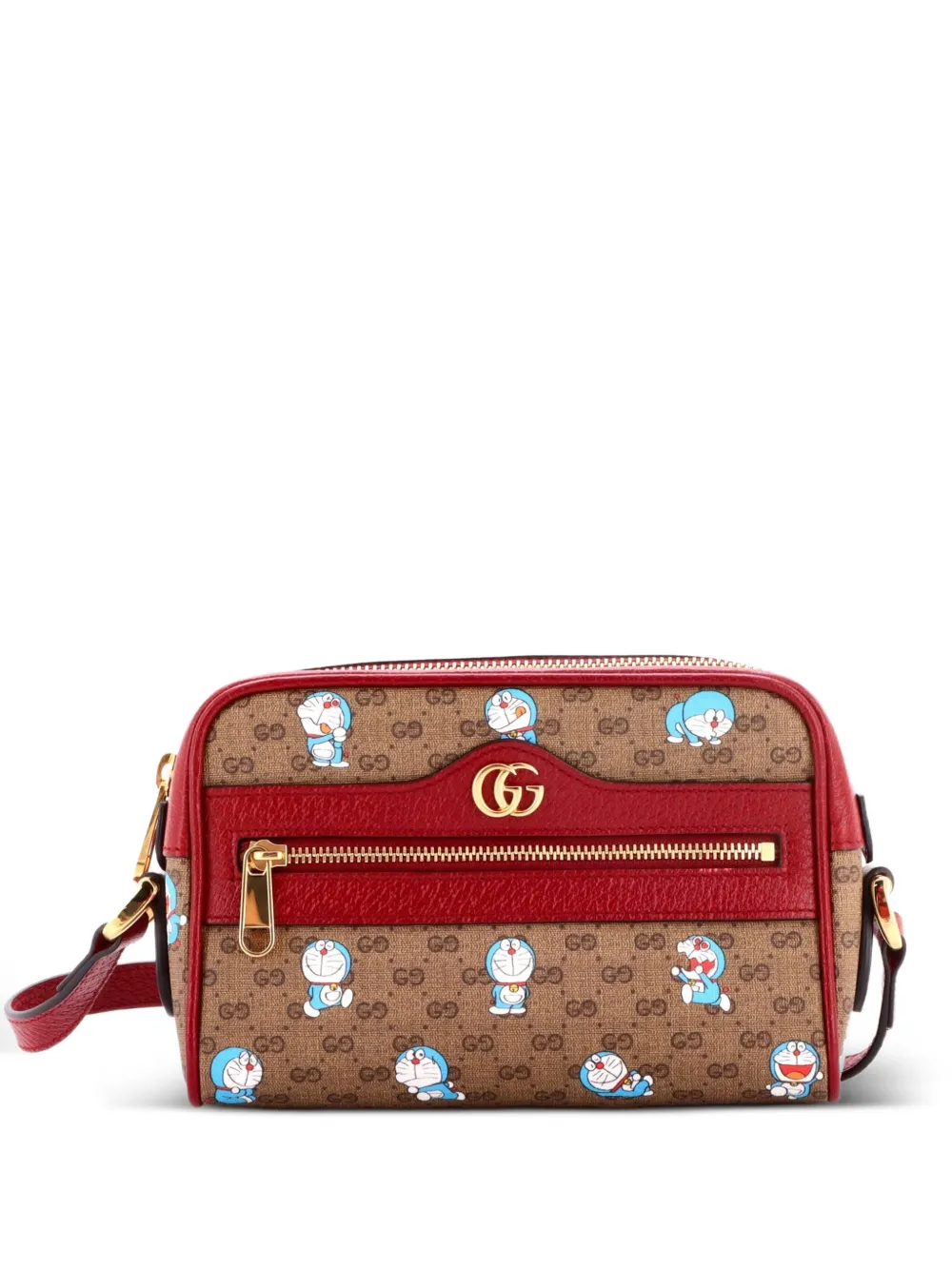 Gucci Pre-Owned Doraemon Printed Mini GG Coated Canvas Mini crossbody bag - Marrone