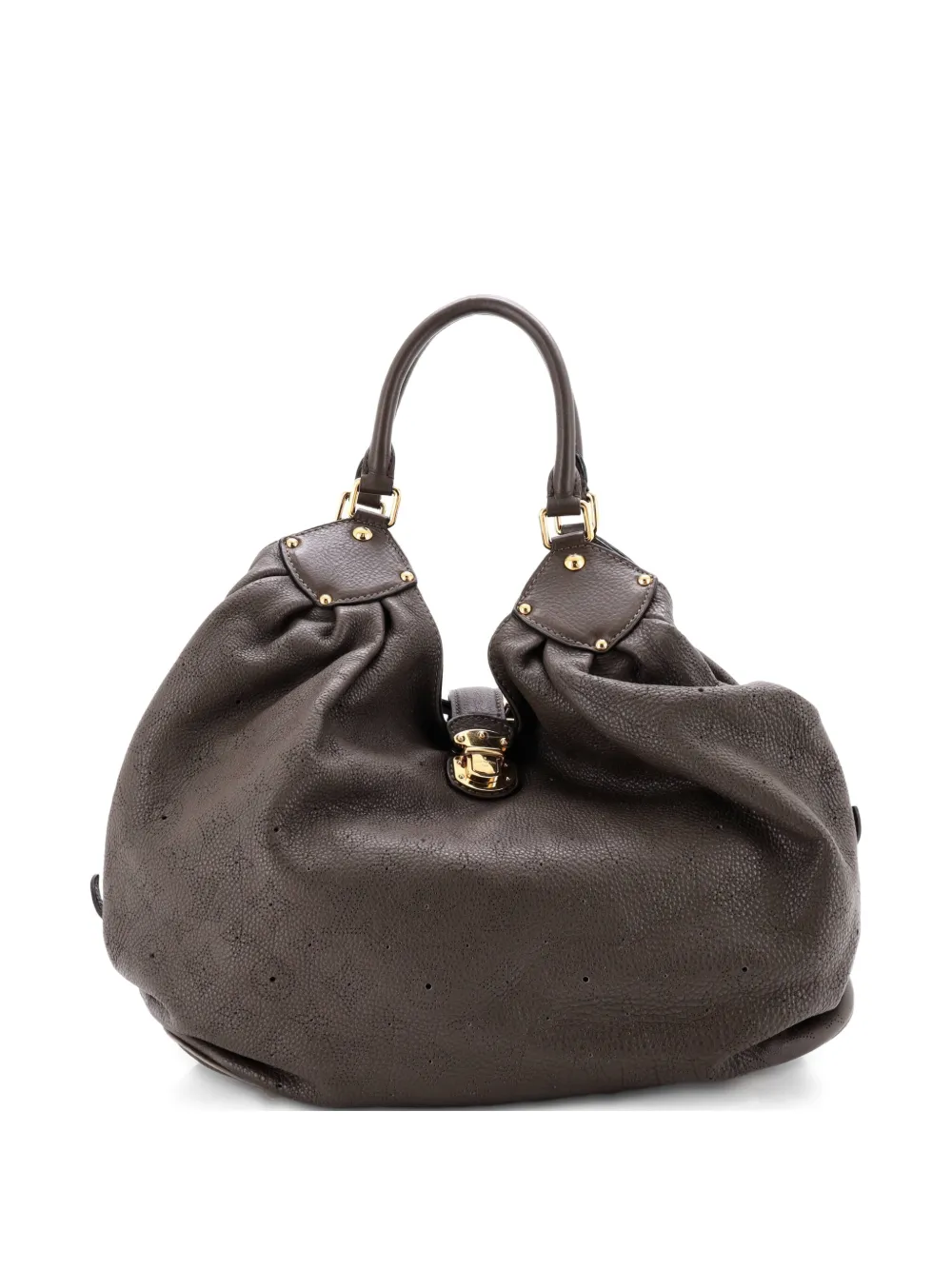 Louis Vuitton Pre-Owned XL Mahina Leather hobo bag - Marrone