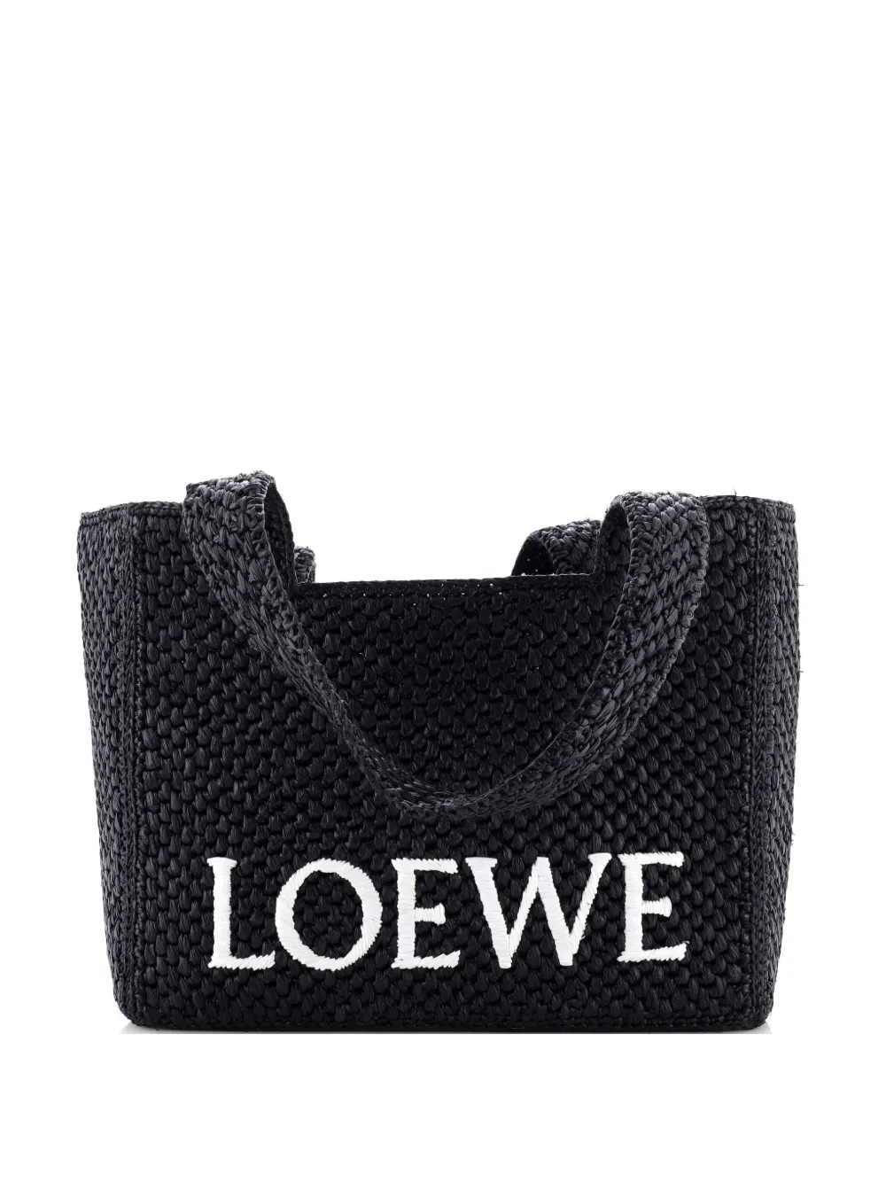 Loewe Pre-Owned Paula's Ibiza Logo Raffia Large tote bag - Black