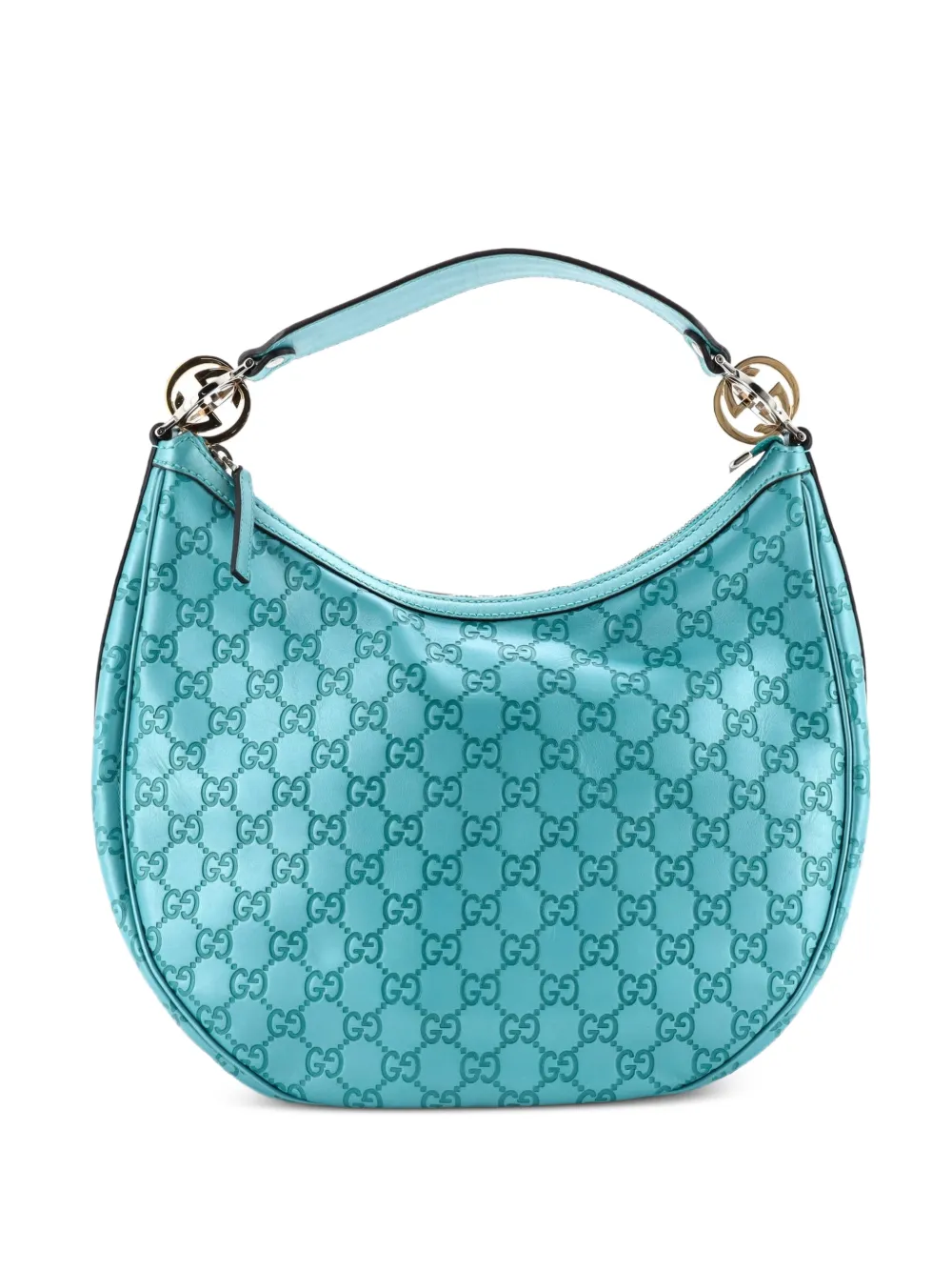 Gucci Pre-Owned Twins Guccissima Leather Medium hobo bag - Blu