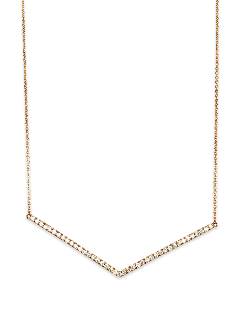 Lisa Nik chevron-shape-pendant necklace - Rosa
